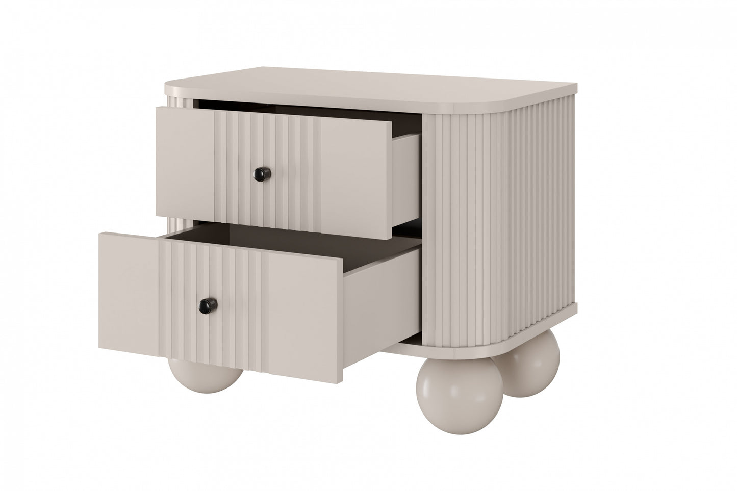 Naktsskapītis (2) Vespa 56/48/38 cm kašmirs/melns - N1 Home