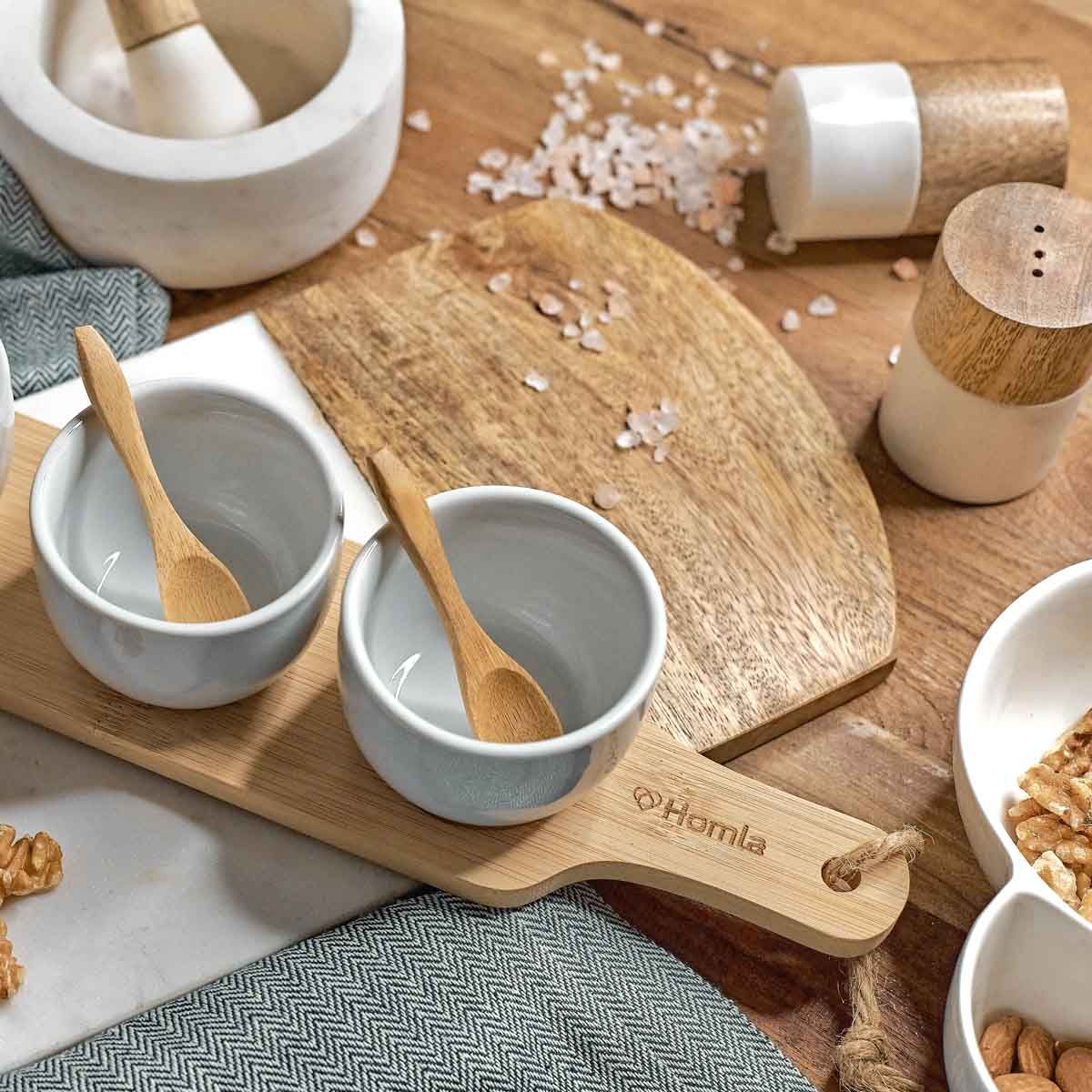 FINCAN servēšanas trauki balti 32x8 cm - N1 Home