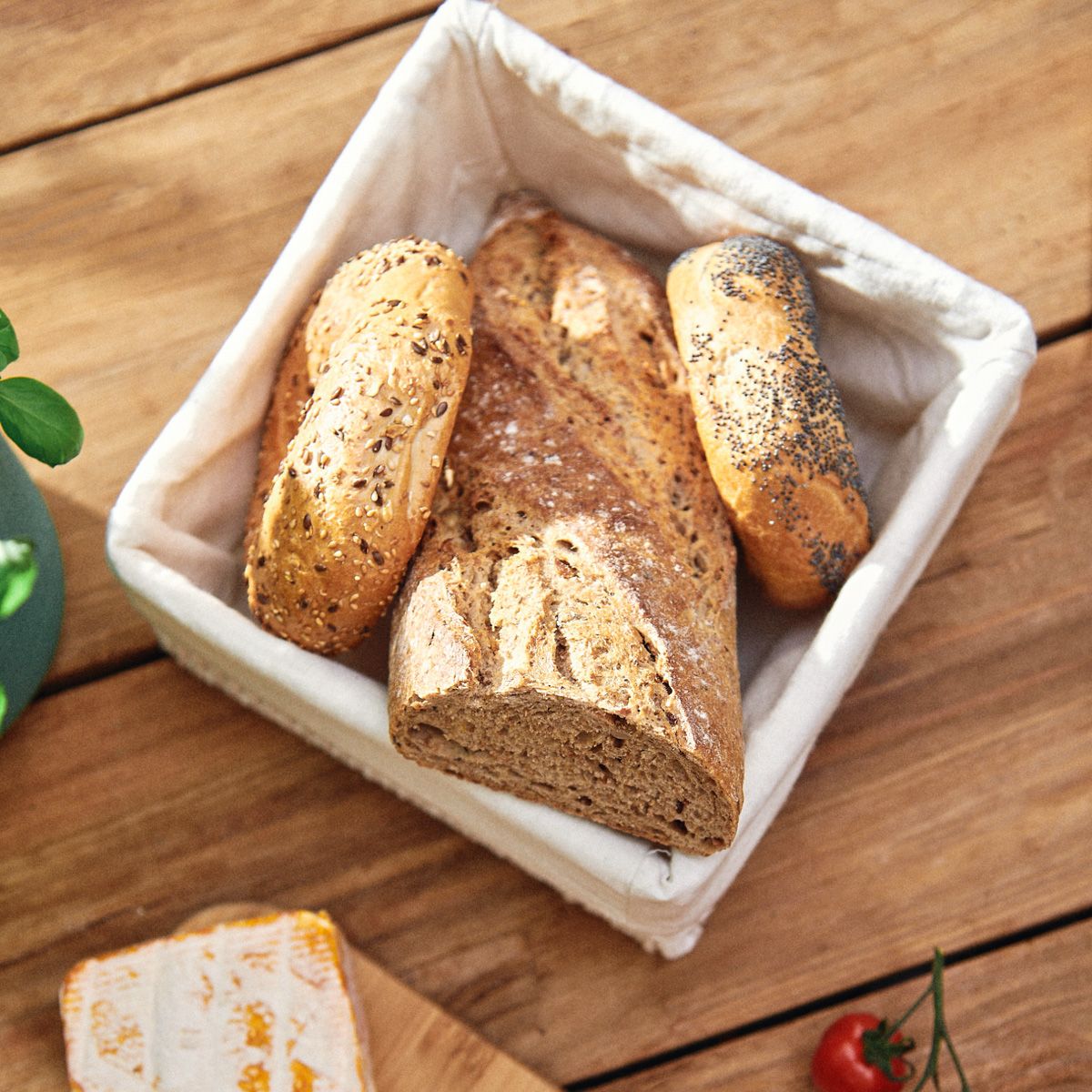 TUOMO kvadrātveida balts grozs 20x20 cm - N1 Home