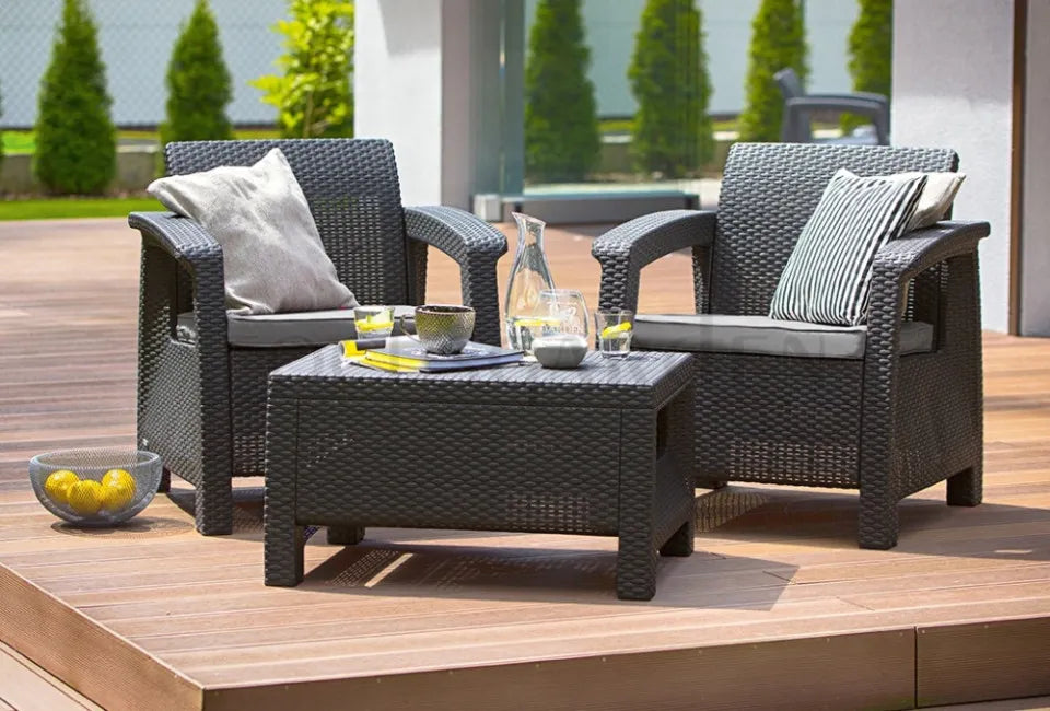 Dārza komplekts Korfu Weeky grafīts - N1 Home