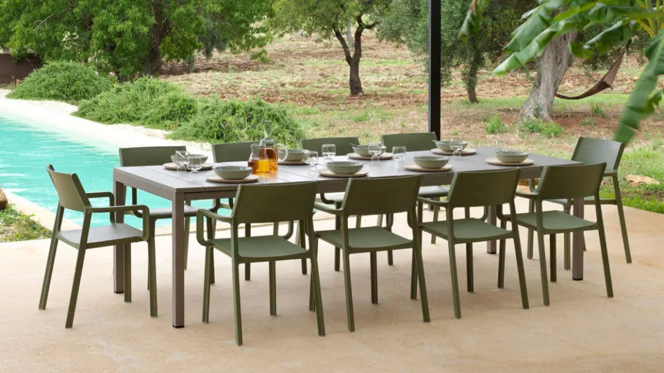 Galds Naro Ri 210/100/76 cm antracīts - N1 Home