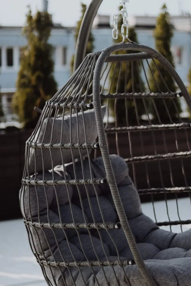 Kokona piekaramais krēsls Harmo  84/187/66 cm pelēks - N1 Home