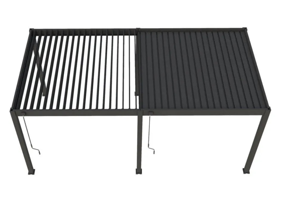 Alumīnija dārza pergola Elia 3x6 309/600/255 cm antracīts - N1 Home