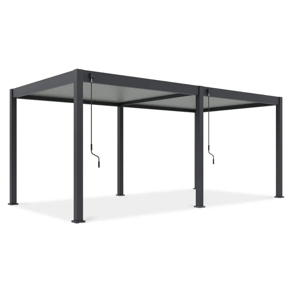 Alumīnija dārza pergola Elia 3x6 309/600/255 cm antracīts/gaiši pelēka - N1 Home