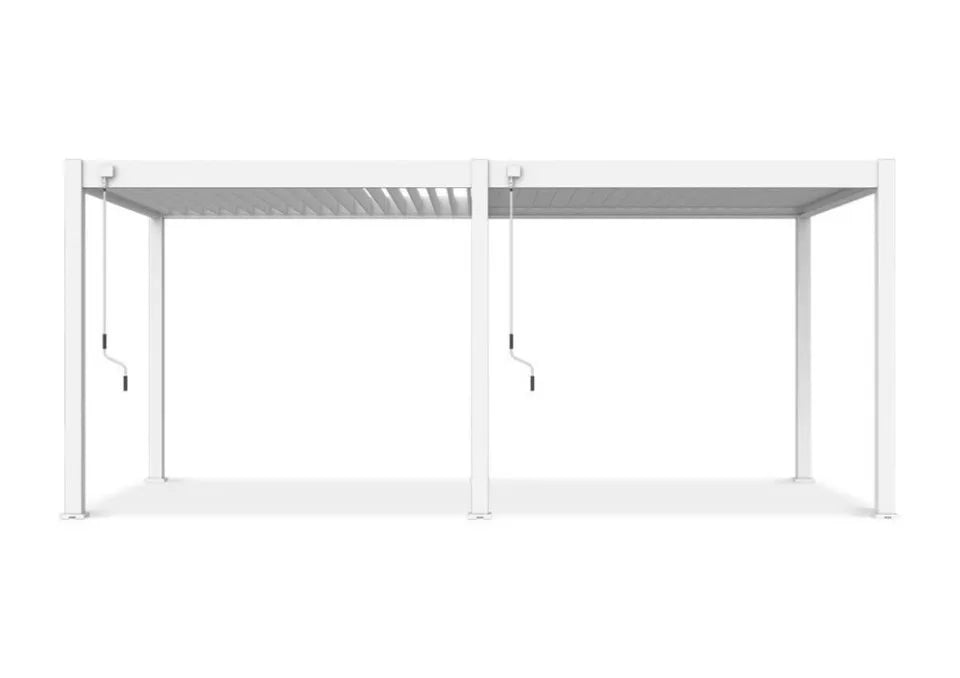 Alumīnija dārza pergola Elia 3x6 309/600/255 cm balts - N1 Home
