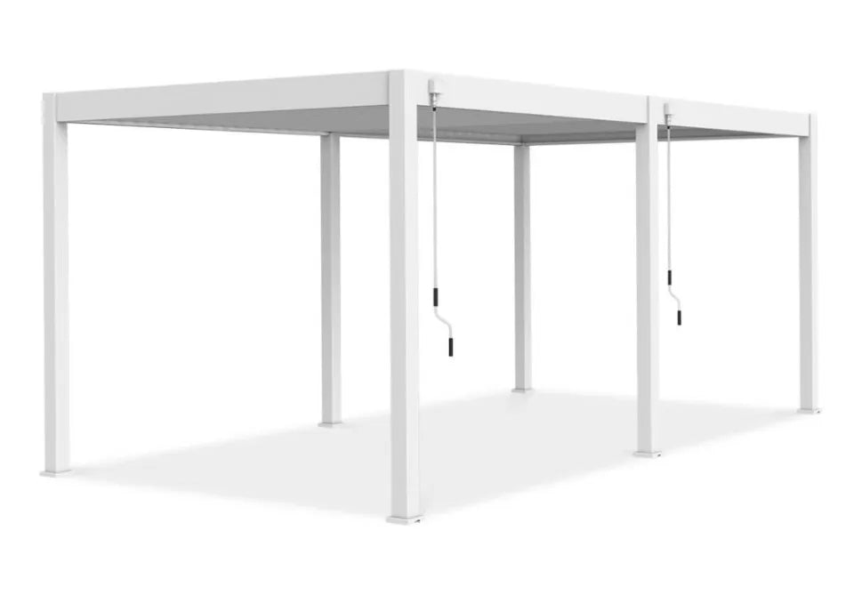 Alumīnija dārza pergola Elia 3x6 309/600/255 cm balts - N1 Home