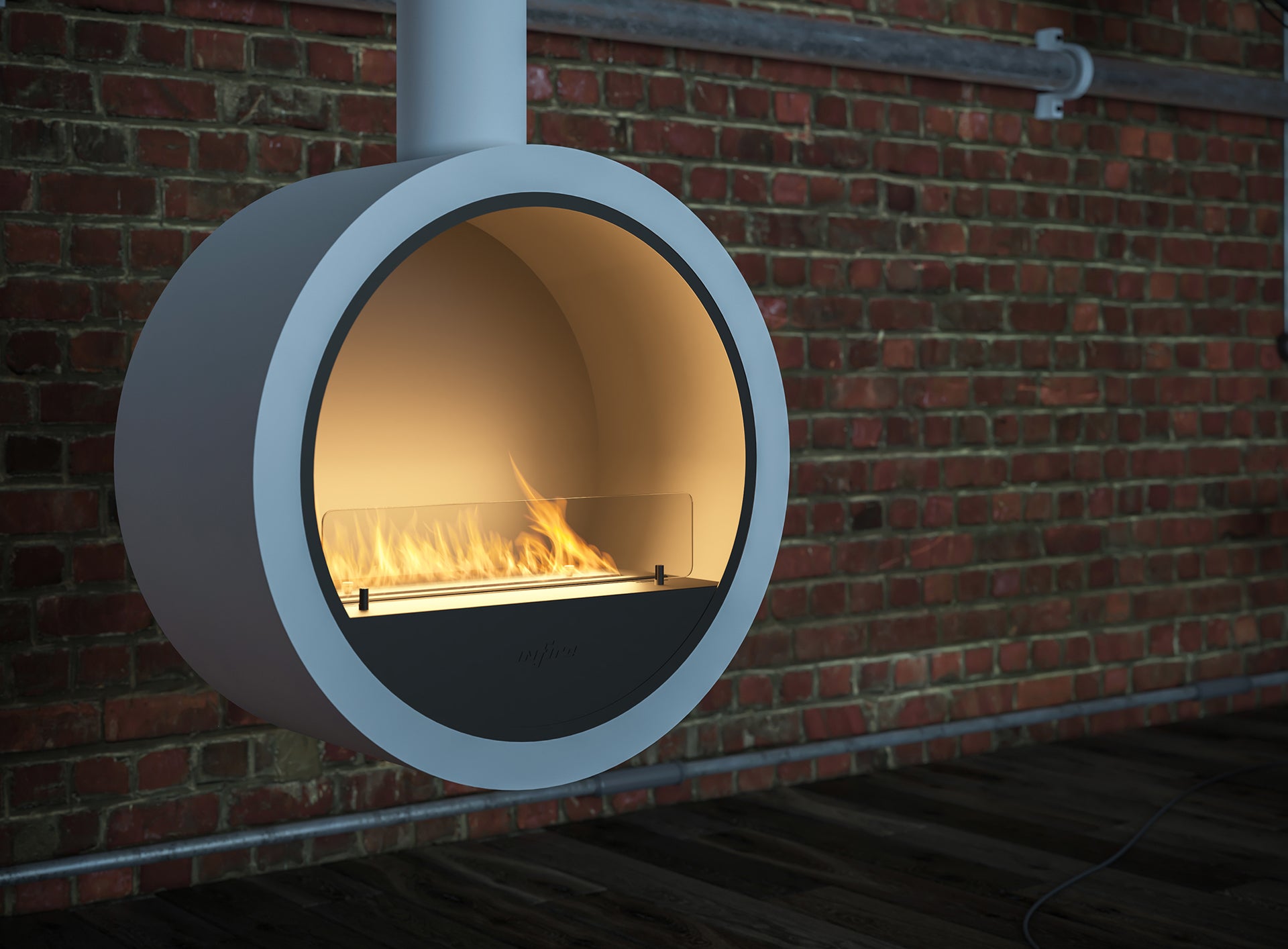 Biokamīns Incyrk 70/35/150 cm balts - N1 Home