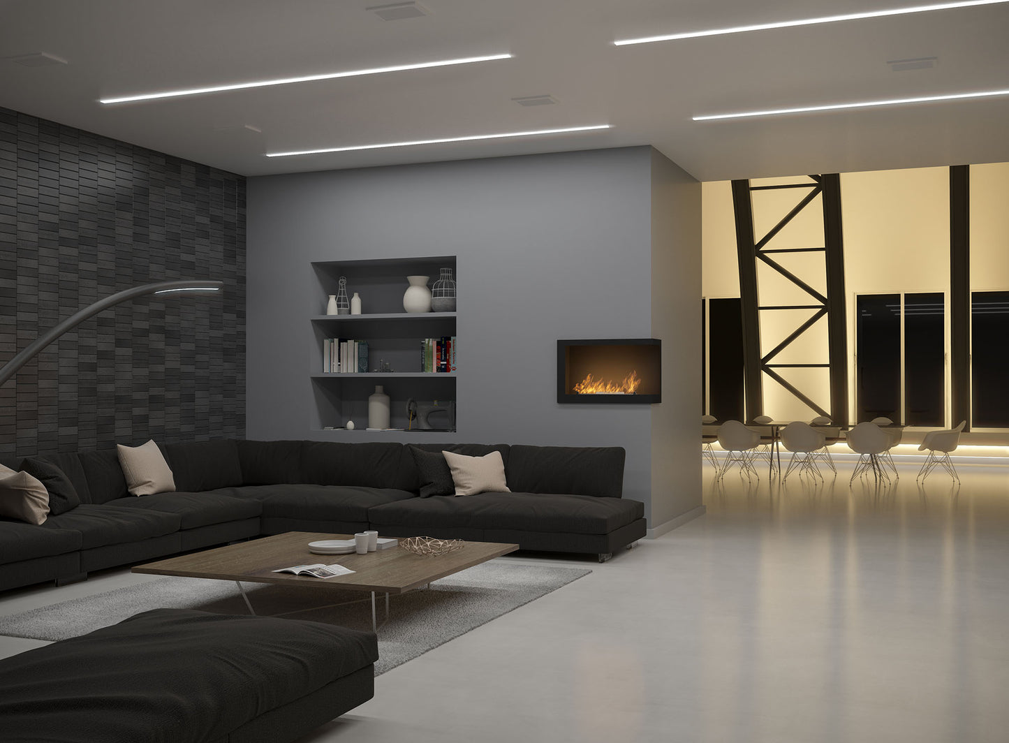 Biokamīns Insi 800V1 84/54/25 cm melns - N1 Home