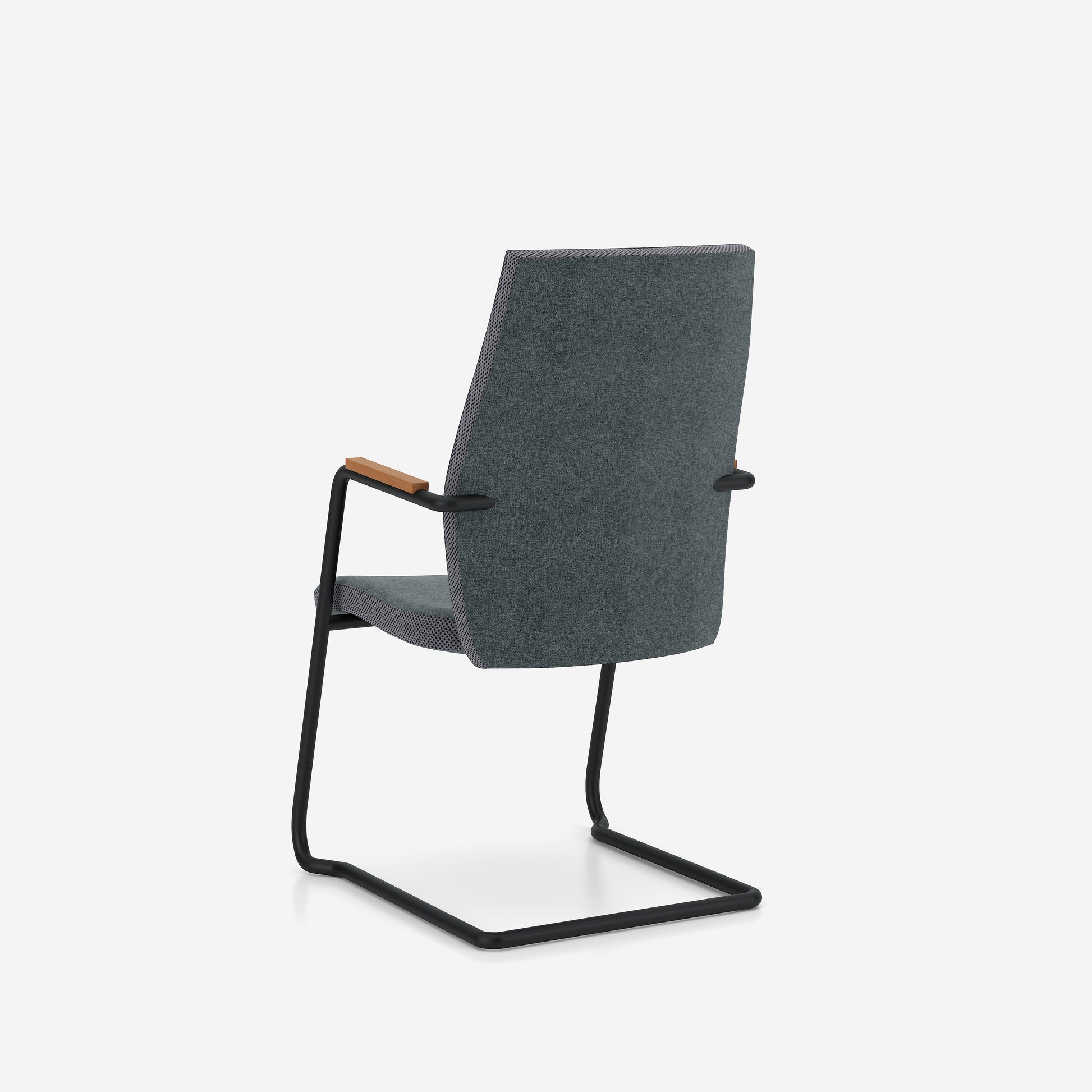 Konferenču krēsls Uno 64/97/55 cm tumši pelēks/melns - N1 Home