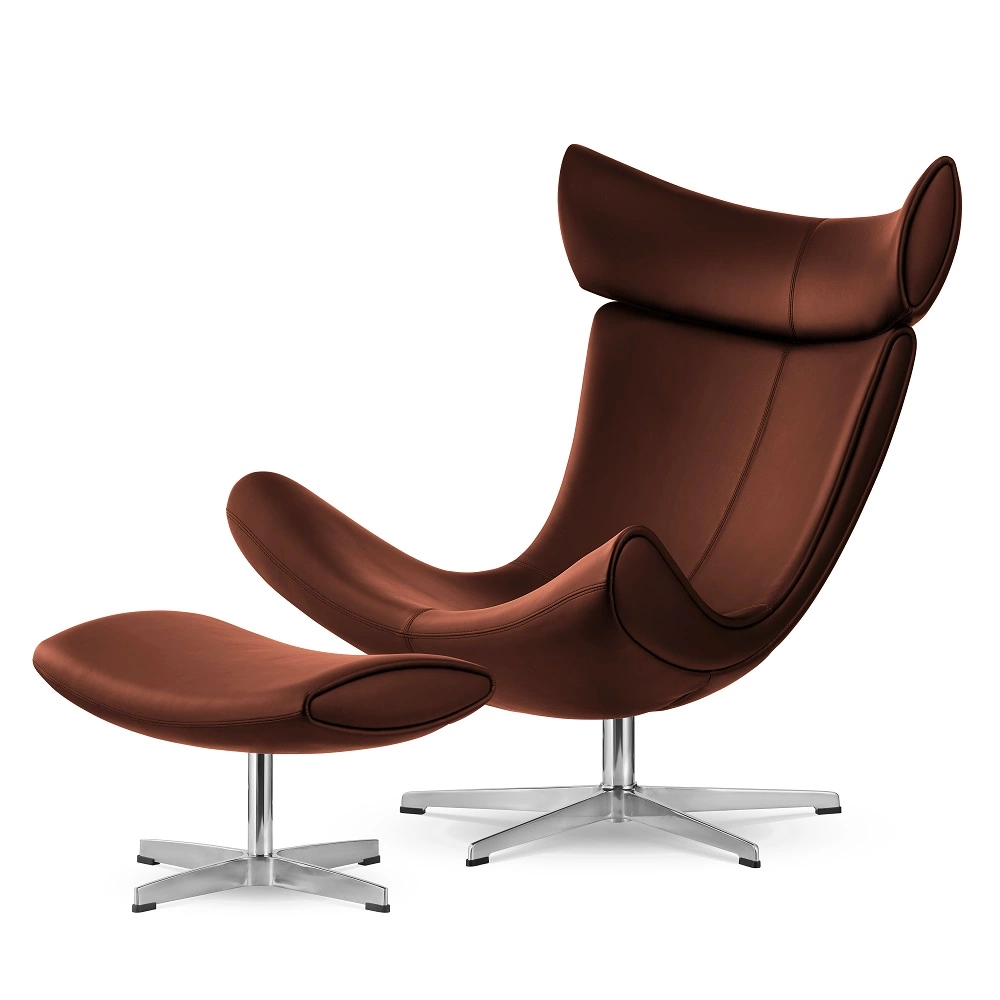 Krēsls Dot Design Larvik dabīgā āda brūns 90x85x105 cm - N1 Home