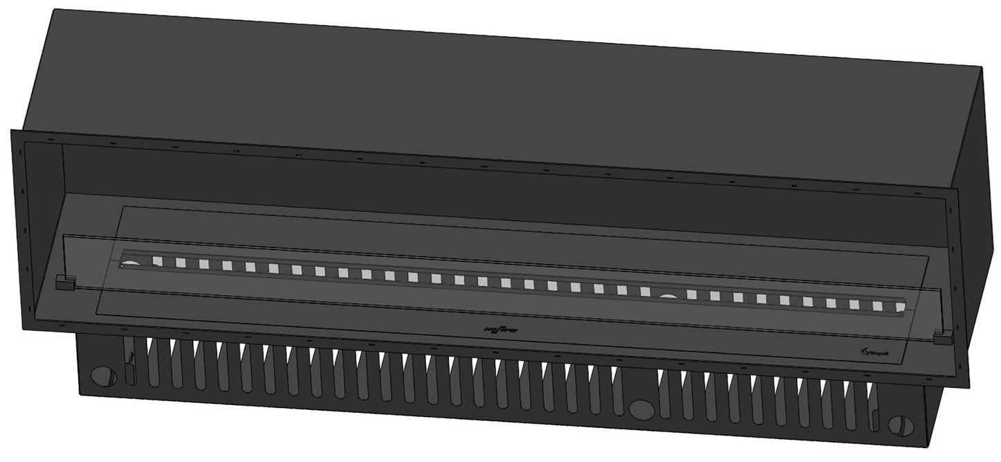 Elektriskais kamīns Invap inside 180/45/40 cm melns - N1 Home
