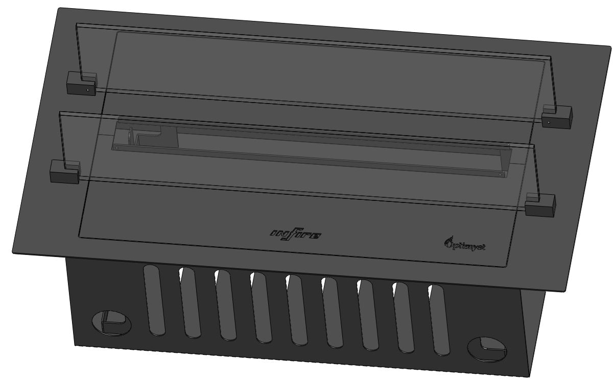 Elektriskais kamīns Infir 70/40/20 cm melns - N1 Home