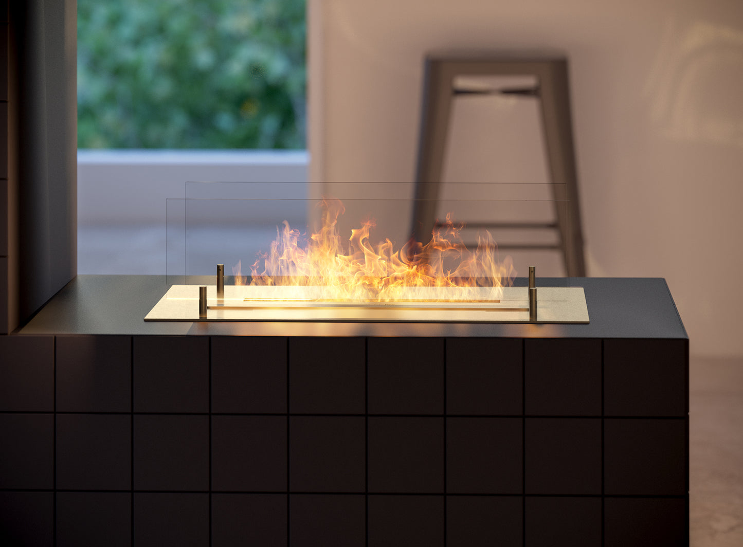 Biokamīns Inser 600 60/32/20 cm inox - N1 Home