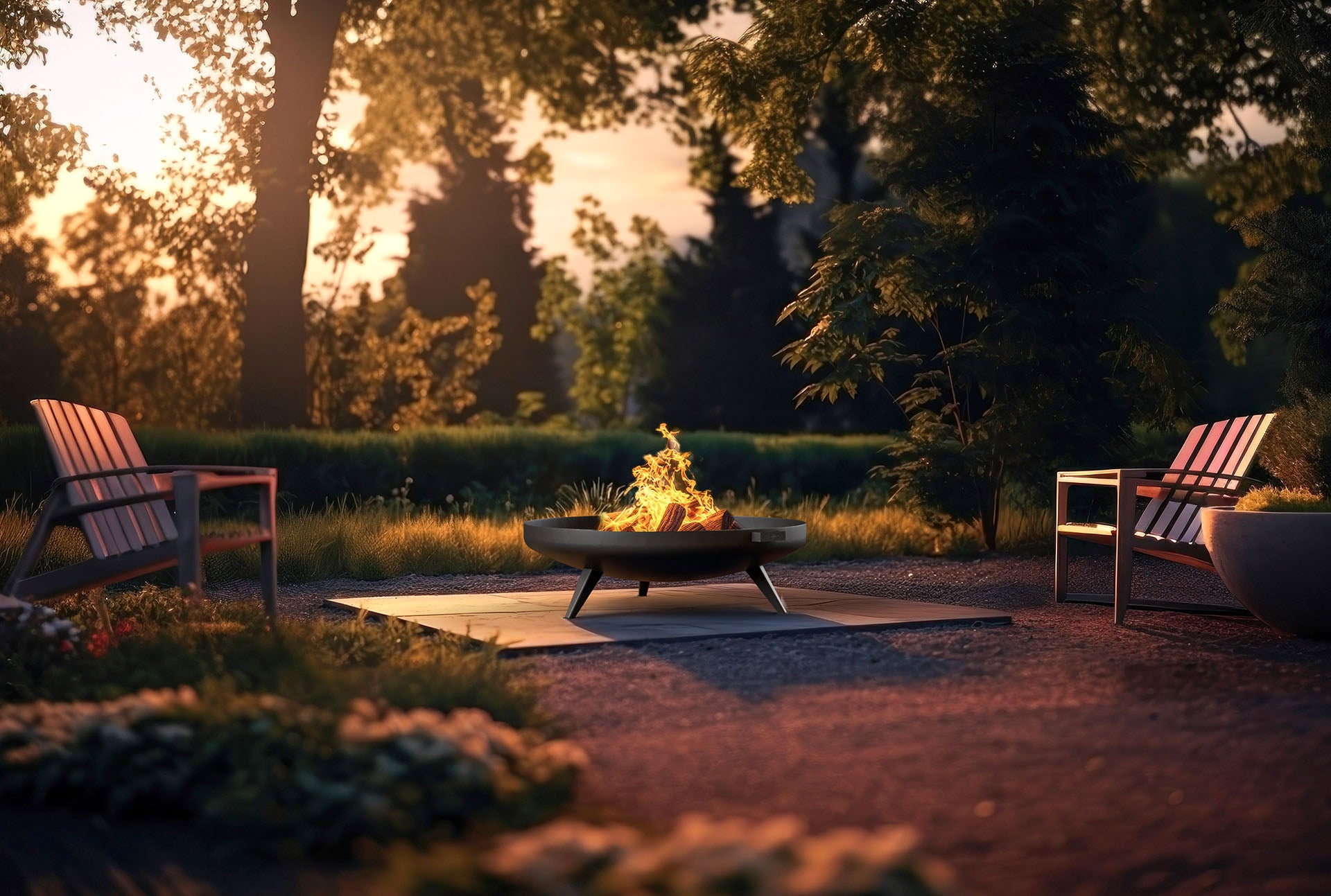 Dārza kamīns Mira 70/29; 100/30 cm melns - N1 Home