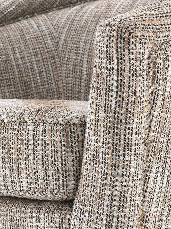 Krēsls Catene Eichholtz 80/80/76 cm Mademoiselle beige | matte gold finish swivel base - N1 Home