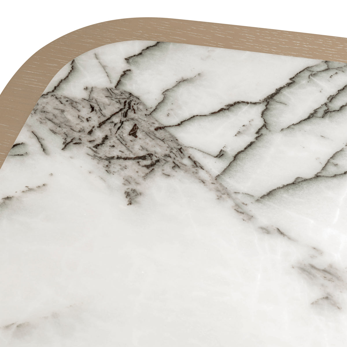 Naktsskapitis Cabana Eichholtz 75/49/63 cm Washed oak veneer/bianco lilac marble