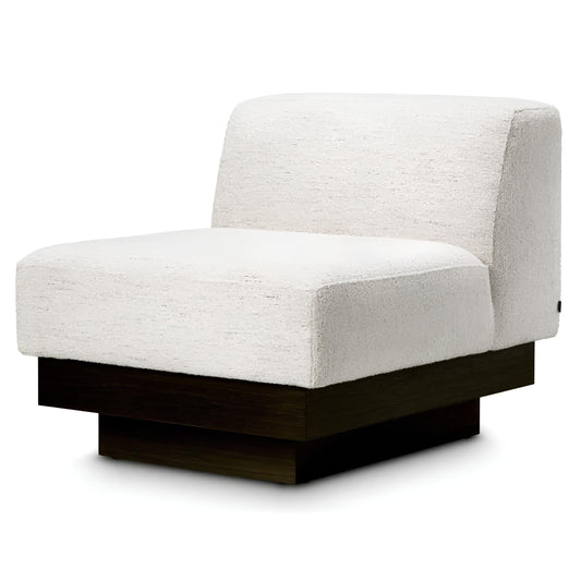 Krēsls Bastion Eichholtz 80/98/77,5 cm Seashell off-white | charcoal veneer base - N1 Home