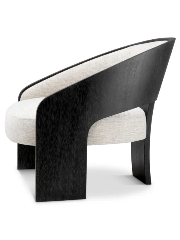 Krēsls Zephira Eichholtz 76/80/73 cm Charcoal grey oak veneer | durini natural - N1 Home