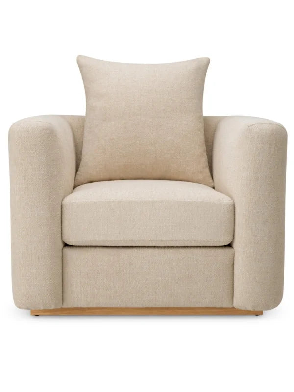 Krēsls Amadeo Eichholtz 101/102/95 cm Natural oak veneer | renato ecru - N1 Home