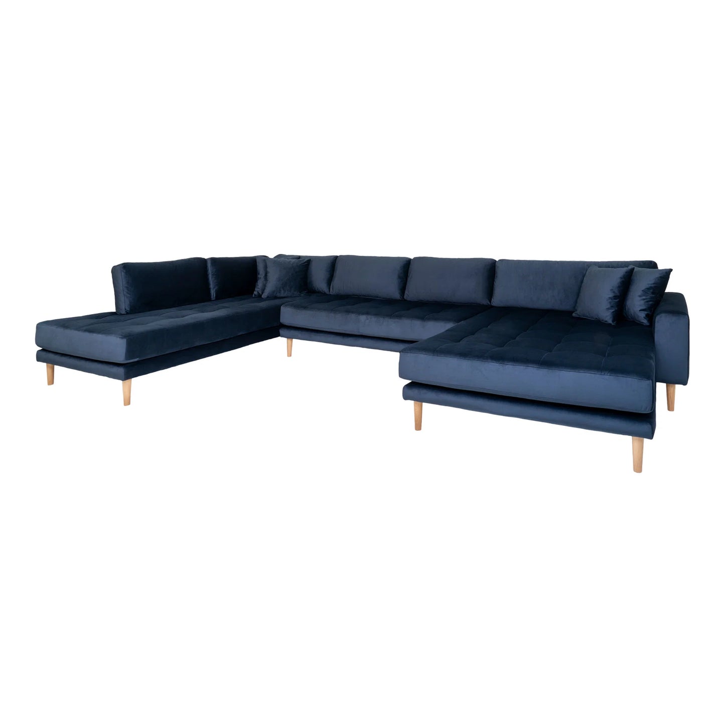Dīvāns Lito - U 370/220/76 cm zils