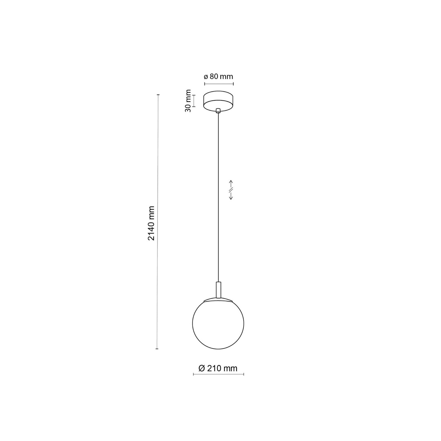 Piekaramā lampa Cadgo 21/214/21 cm zelts - N1 Home