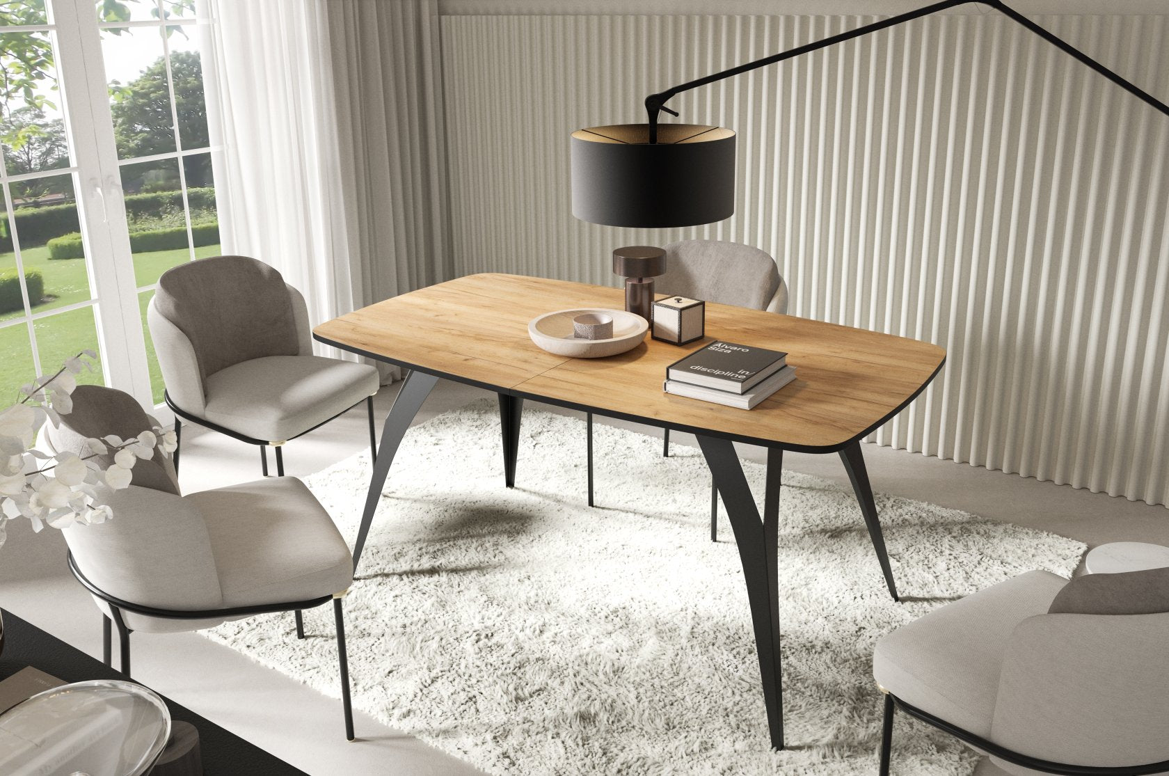 Galds Yer 140/240; 160/260; 180/280 cm Lancelot ozols - N1 Home