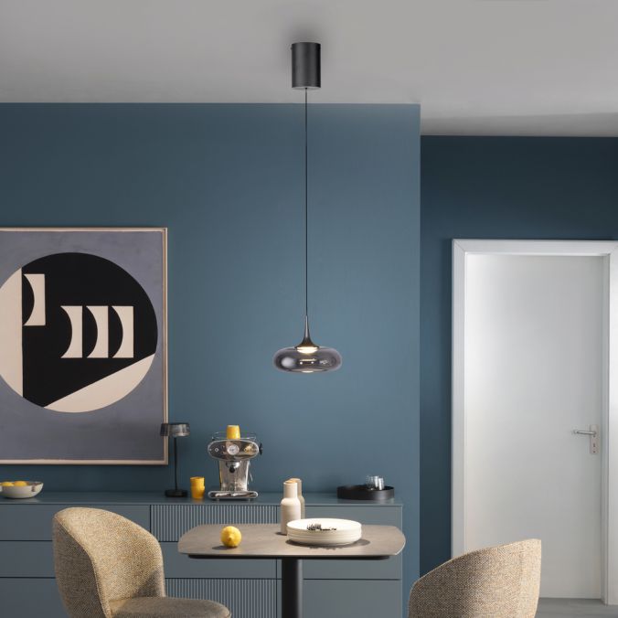 Piekaramā lampa POSH 200/22/22 cm melns