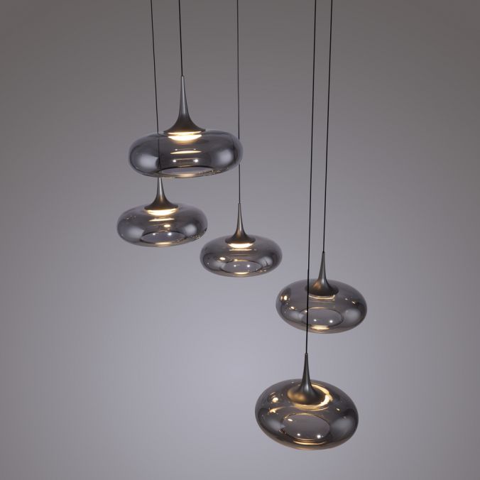 Piekaramā lampa POSH 200/62/62 cm melns