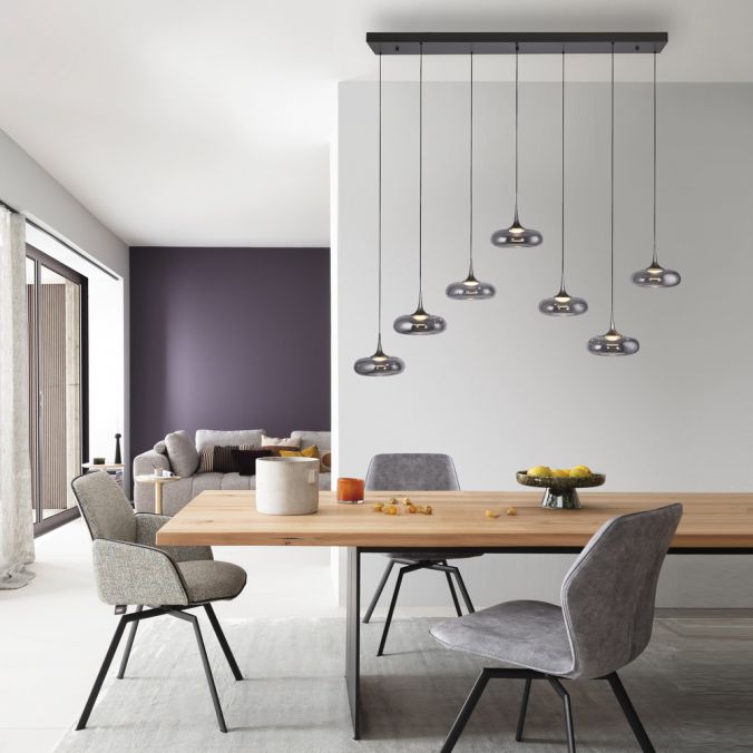 Piekaramā lampa POSH 200/42/140 cm melns