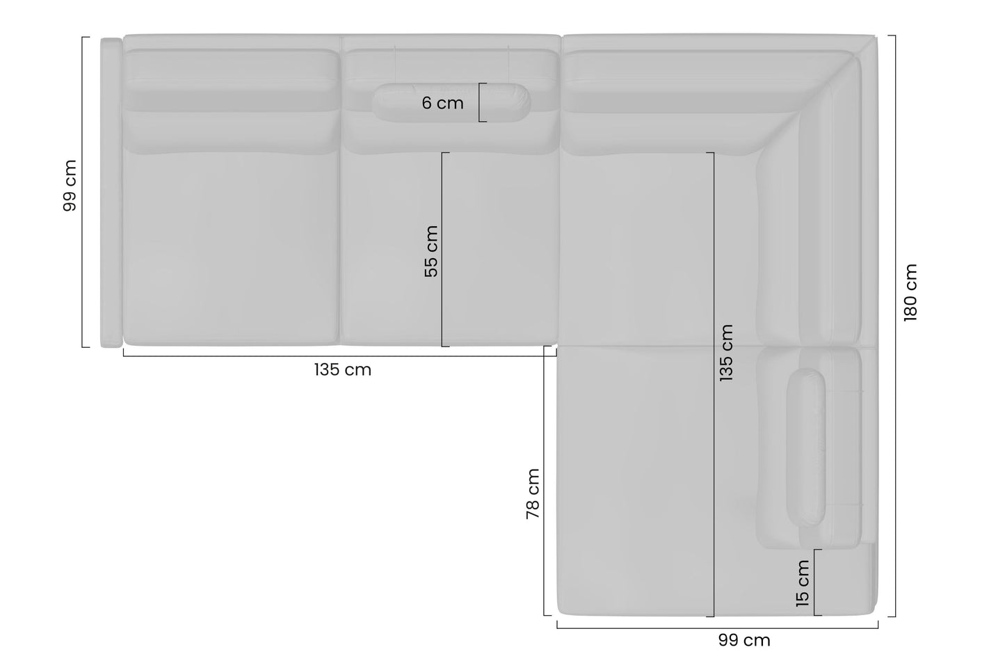 Dīvāns Loar 241/100/180 cm Perfect Harmony 80