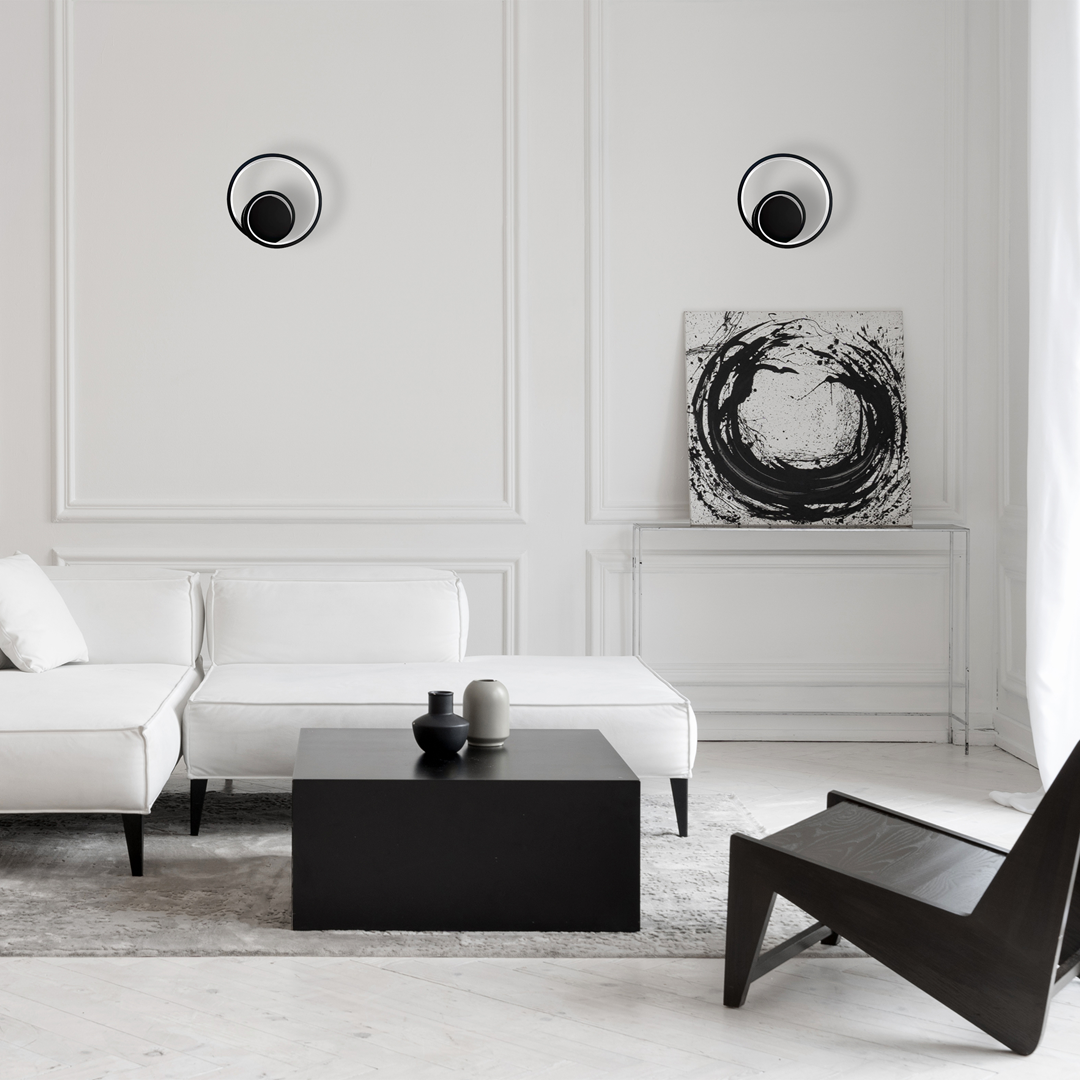 Sienas lampa Lucer 23/23/6 cm melns - N1 Home