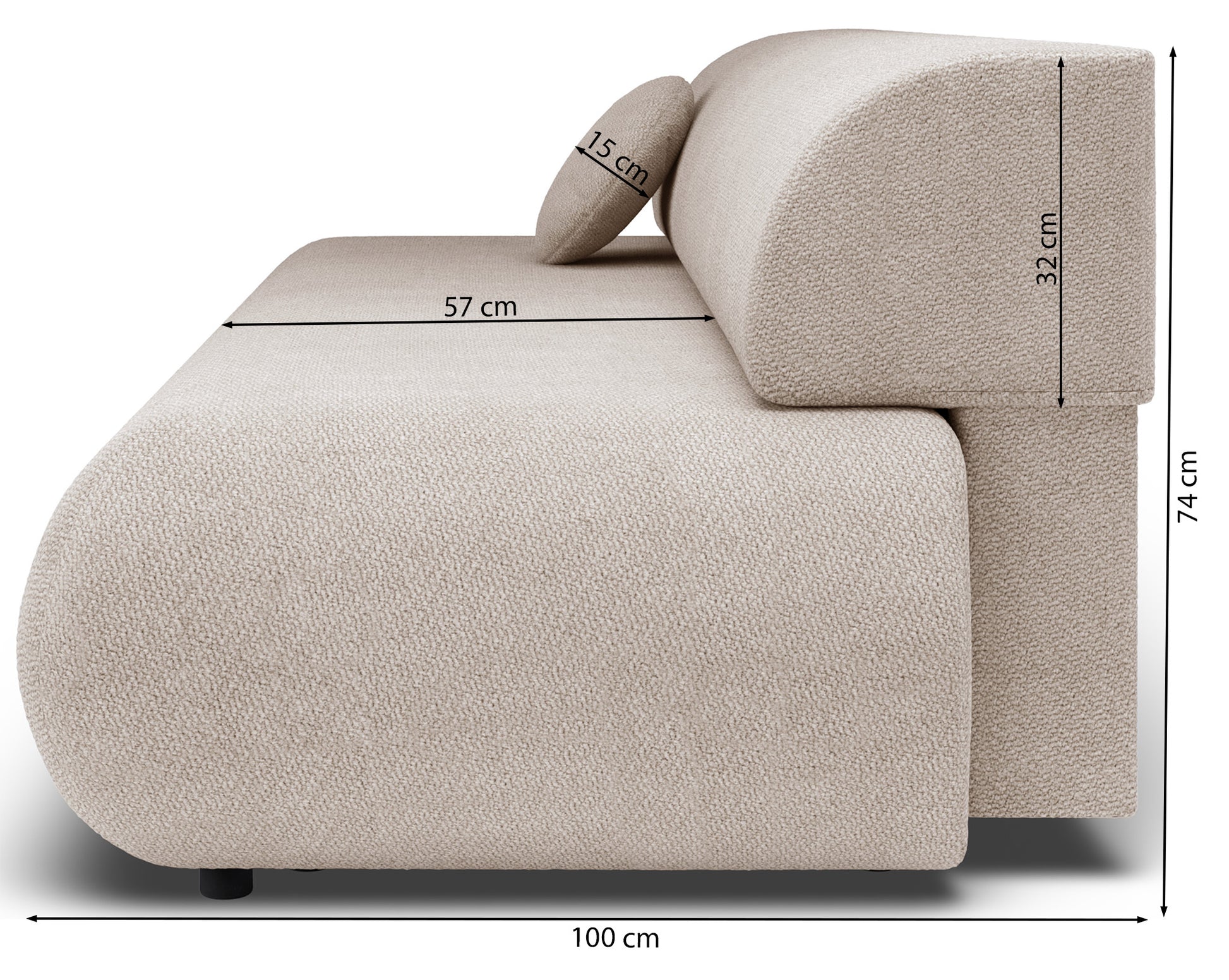 Dīvāns Arman 214/100/74 cm Vinci 26 - N1 Home