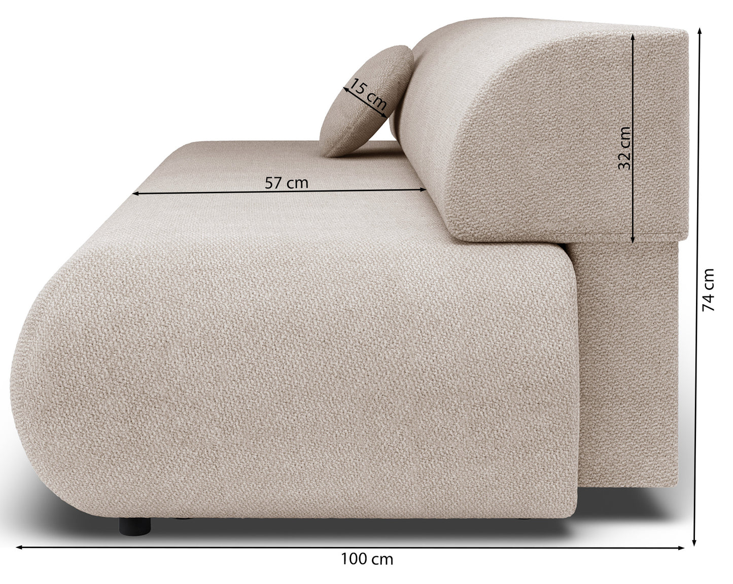 Dīvāns Arman 214/100/74 cm Vinci 23 - N1 Home