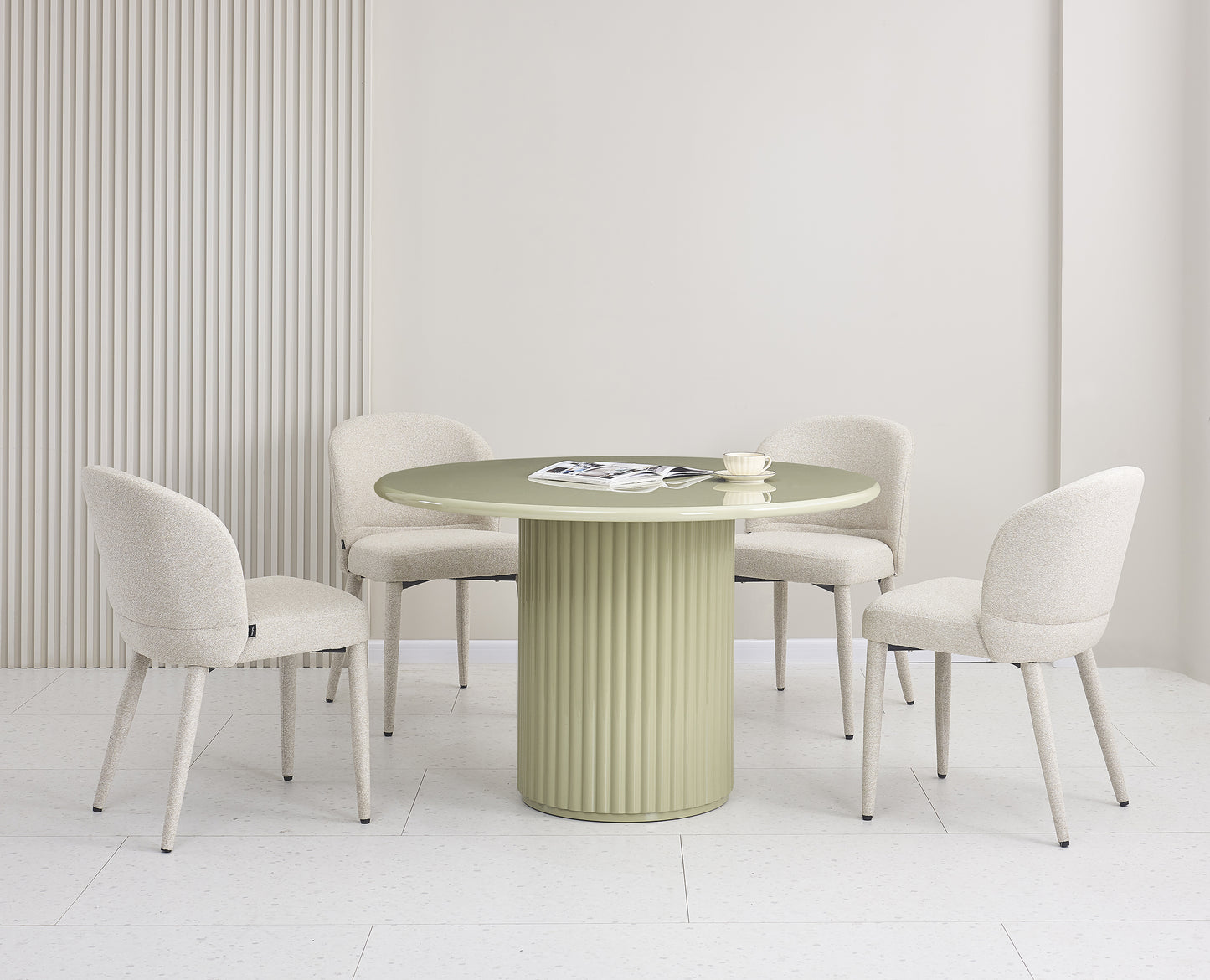 Galds Prino 120/120/76 cm zaļs - N1 Home