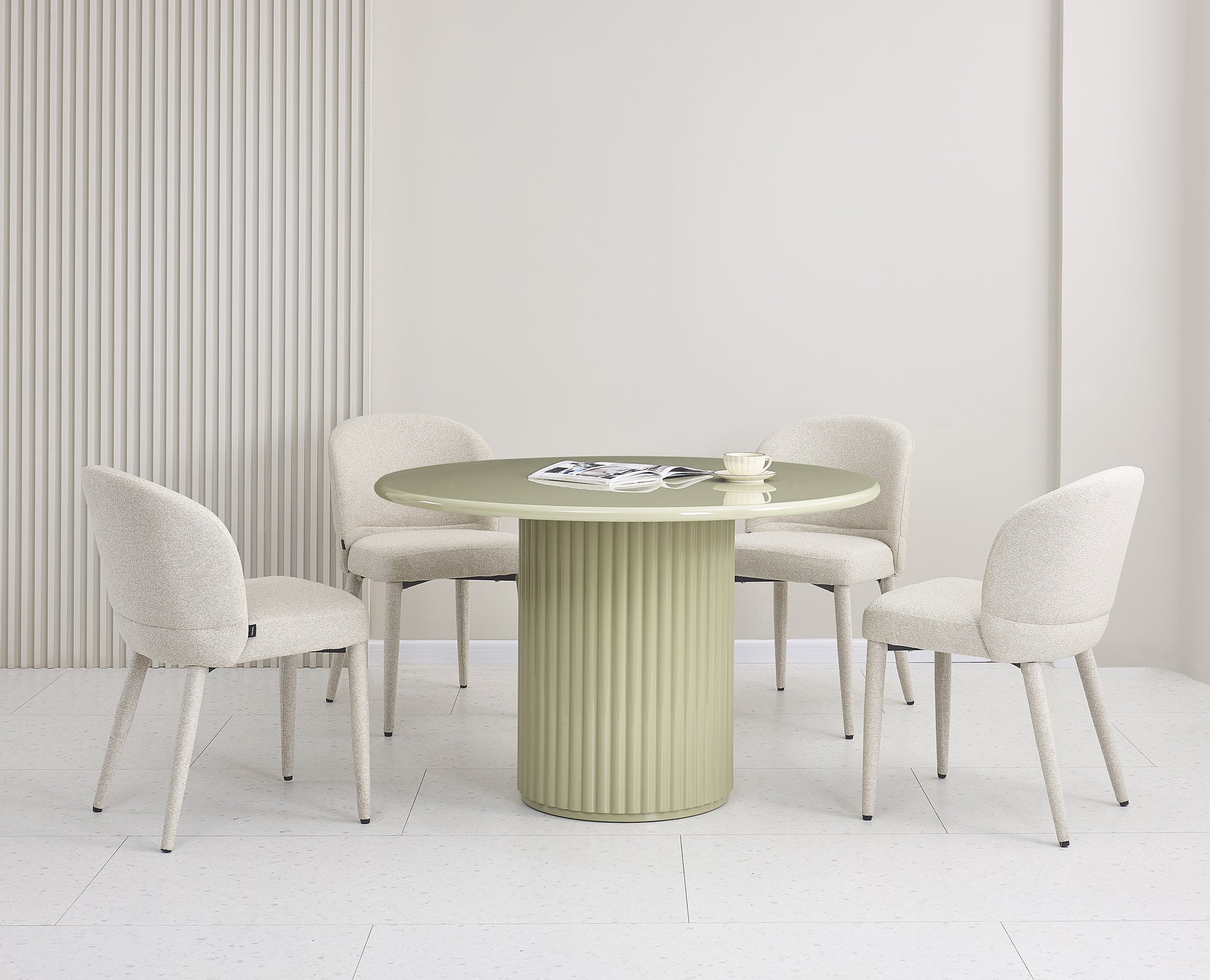Galds Prino 120/120/76 cm zaļs - N1 Home