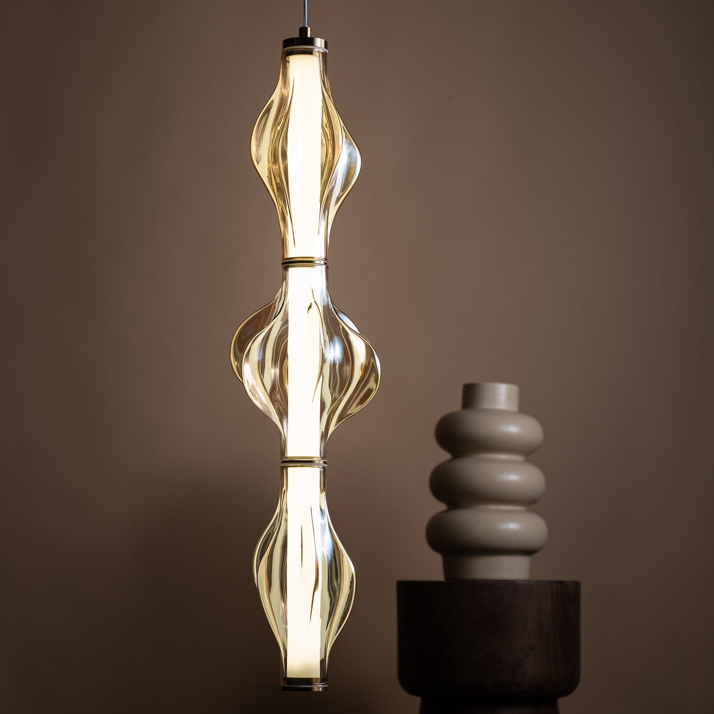 LED piekaramā lampa Elvis 22W 18/18/210 cm bēšs