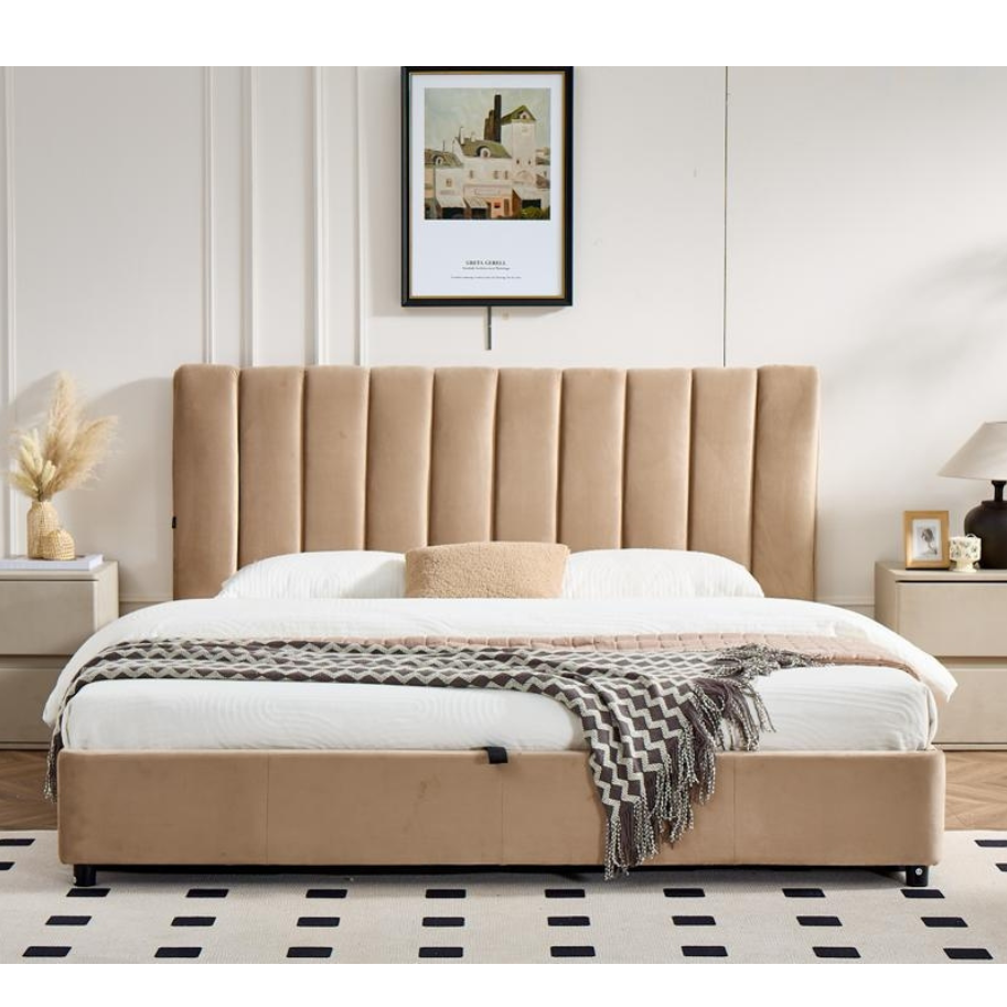 Gulta Milos 140*200,160*200,180*200 cm bēšs - N1 Home