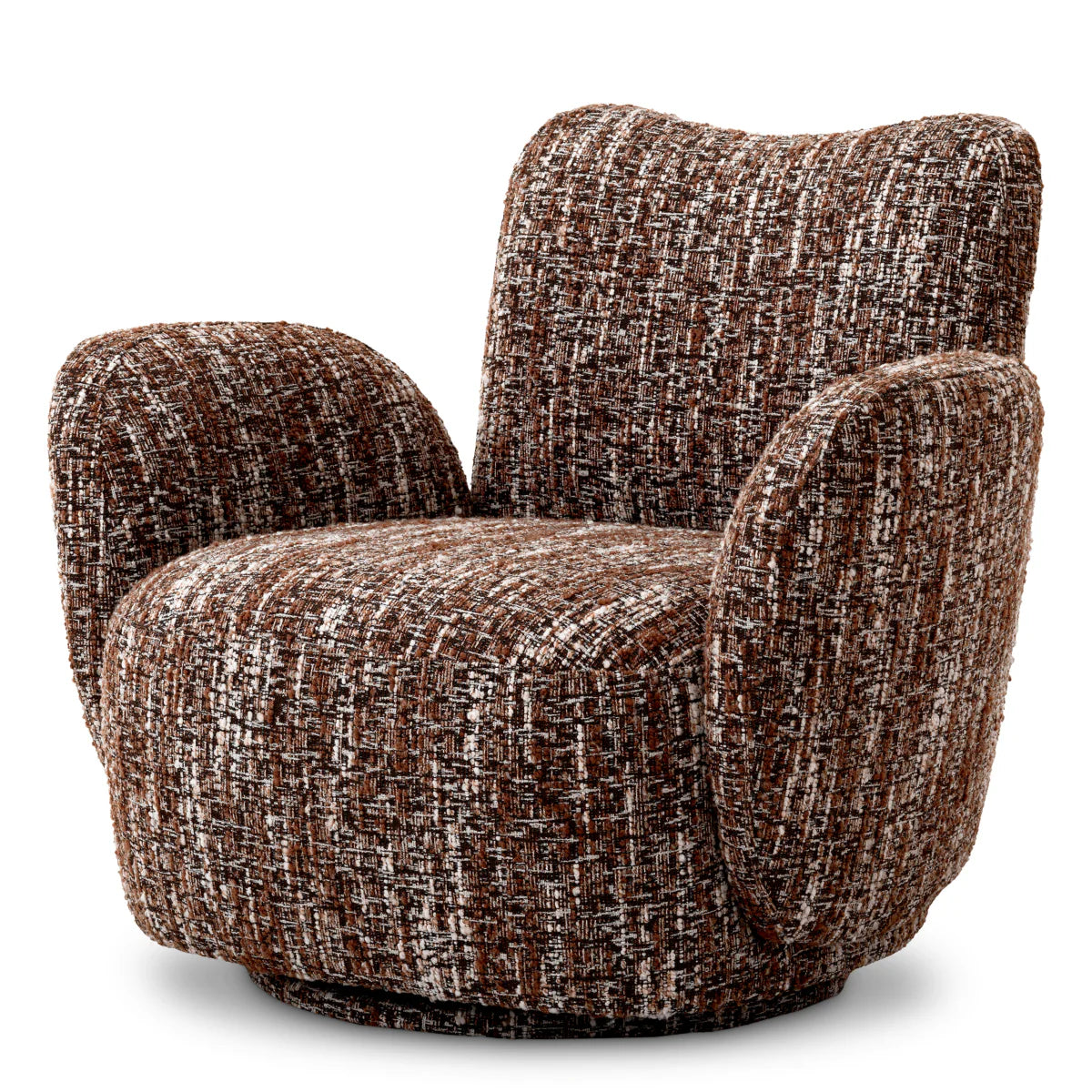 Krēsls Merida Eichholtz 88/82/77 cm Bouclé sonata red | swivel base - N1 Home