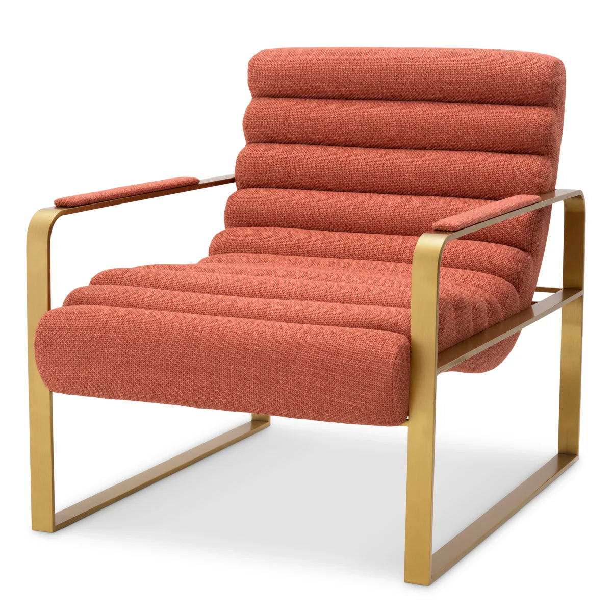 Krēsls Olsen Eichholtz 68.5/88/77 cm Brushed brass finish |scalea orange - N1 Home