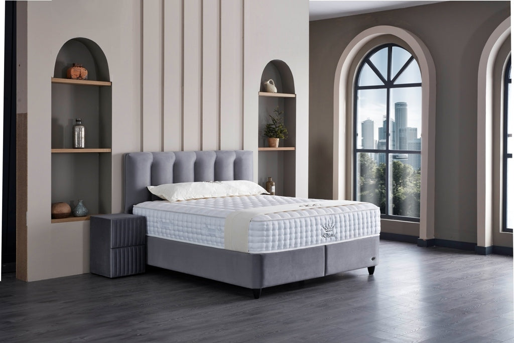 Gulta Bono 90;120;140;160;180;200/200 cm pelēks - N1 Home