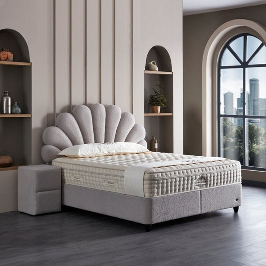 Gulta ar matracis Serena 90;120;140;160;180/200 cm bēšs - N1 Home