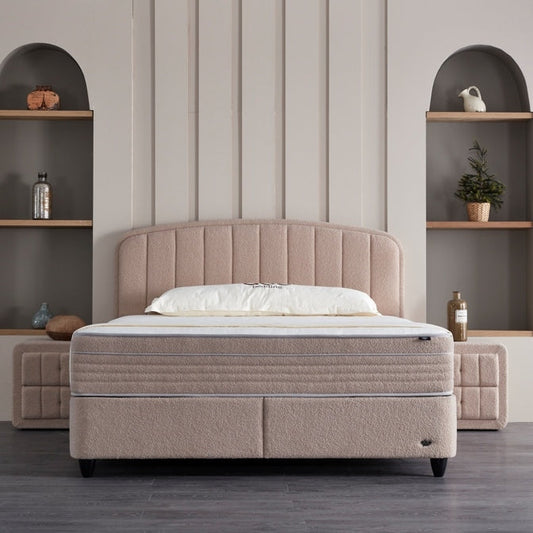 Gulta Dule 90;120;140;160;180;200/200 cm bēšs - N1 Home