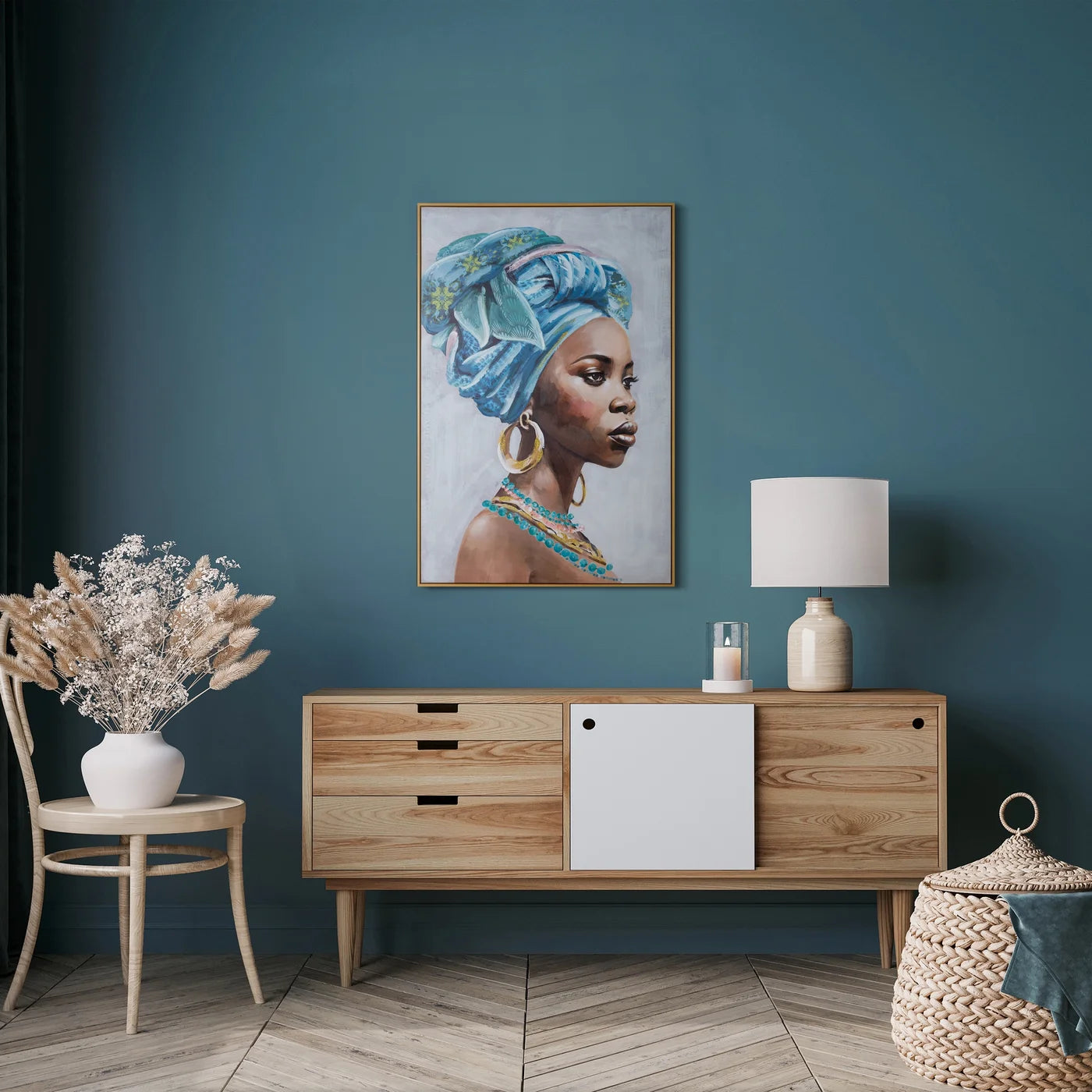 Glezna Tonya 80/120 cm pelēks/debesjums - N1 Home