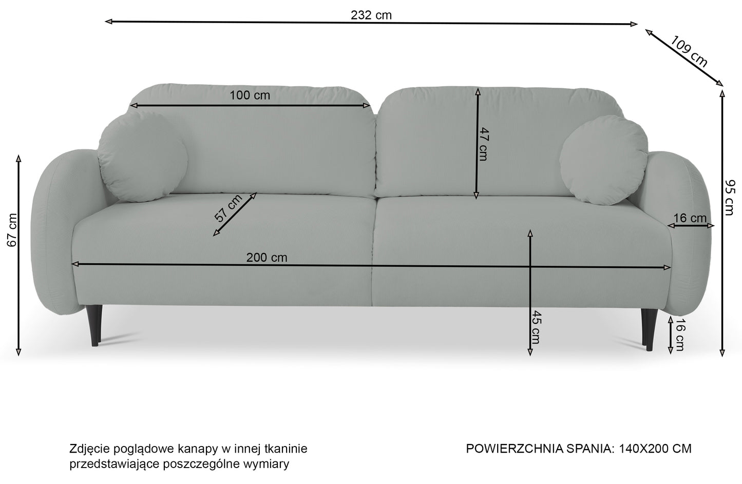 FRABA Izvelkamais dīvāns ar gulēšanas funkciju, veļas konteineru, smilškrāsas samts - N1 Home