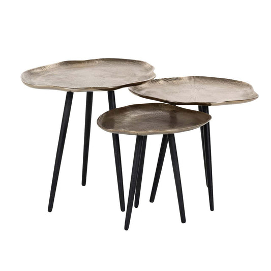 Kafijas galds Volenta (Set of 3) Richmond Interiors 51/43/39 cm champagne gold - N1 Home