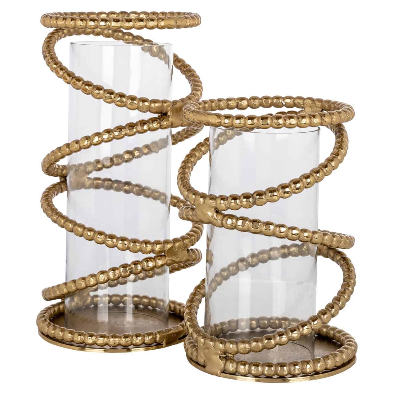 Svečturis Jaden L Richmond Interiors 39/20/20 cm brushed gold