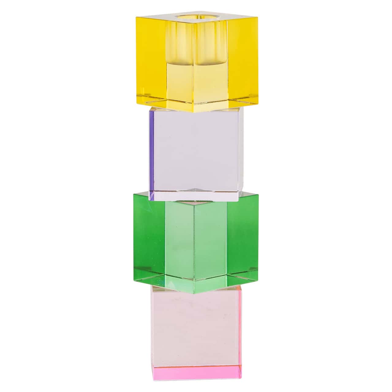 Svečturis Ciara Richmond Interiors 19,5/5/5 cm dzelts/zaļs/rozā/purple - N1 Home
