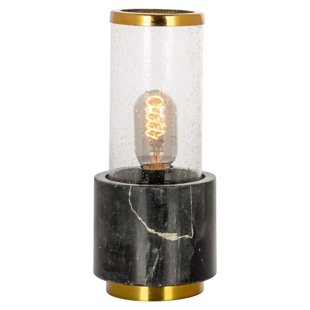 Galda lampa Conan Richmond Interiors 12,5/ 12,5/29 cm melns/zelts