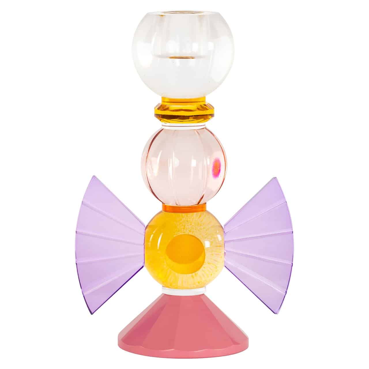 Svečturis Liony  Richmond Interiors 19/12/7,5 cm rozā - N1 Home