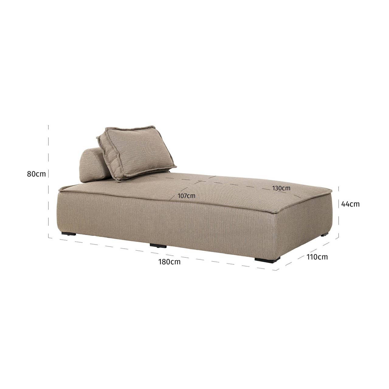 Āra dīvāngulta Jondal Richmond Interiors 110/80/180 cm taupe
